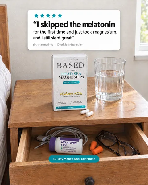 Based Supplements spec ad: Melatonin drawer