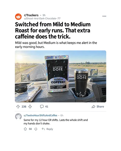 Everyday Dose spec ad: Truck runs