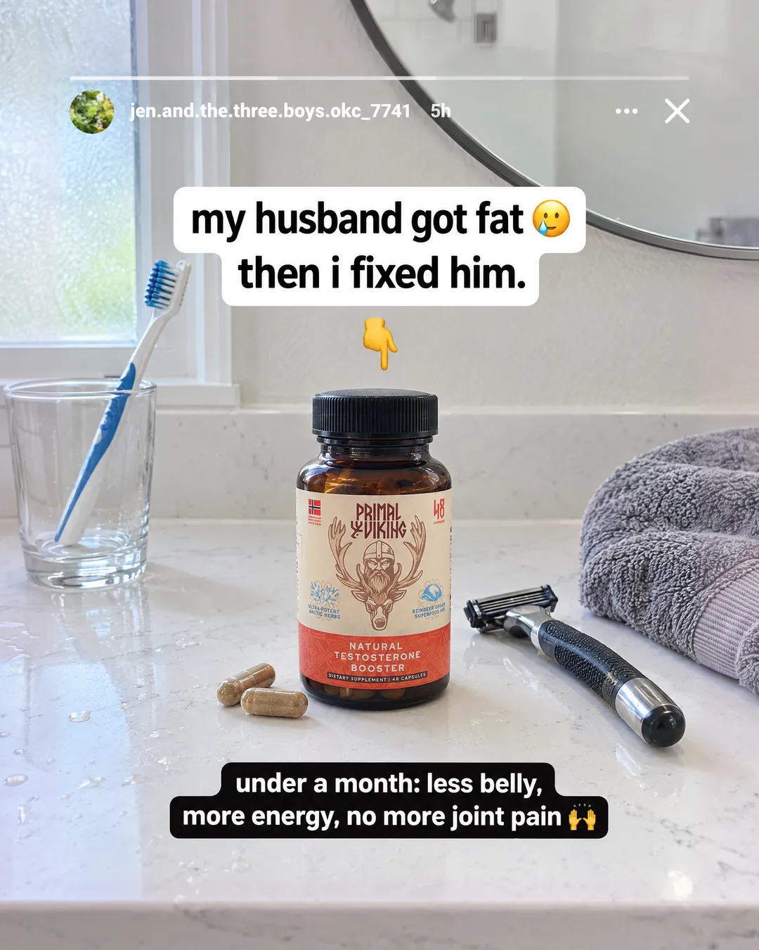 Primal Viking spec ad: Husband got fat