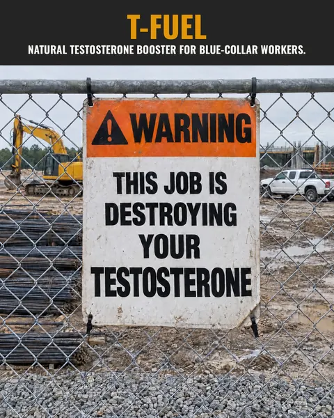 Tradesman Nutrition spec ad: Testosterone sign